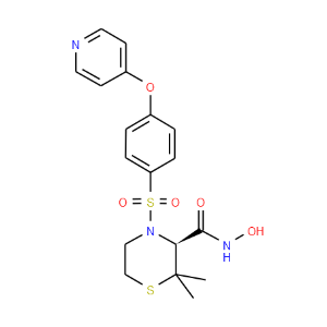 3-Thiomorpholinecarboxamide,N-hydroxy-2,2-dimethyl-4-[[4-(4-pyridinyloxy)phenyl]sulfonyl]-, (3S)-
