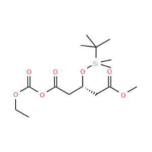 1-Ethoxycarbonyl-5-methyl-(3R)-3-tert-butyl-dimethylsilyloxypentanedioate