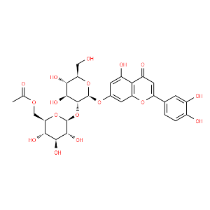 4H-1-Benzopyran-4-one,7-[[2-O-(6-O-acetyl-b-D-glucopyranosyl)-b-D-glucopyranosyl]oxy]-2-(3,4-dihydroxyphenyl)-5-hydroxy-