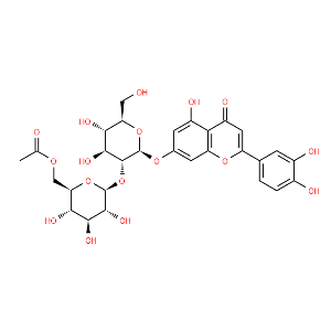 4H-1-Benzopyran-4-one,7-[[2-O-(6-O-acetyl--D-glucopyranosyl)--D-glucopyranosyl]oxy]-2-(3,4-dihydroxyphenyl)-5-hydroxy-
