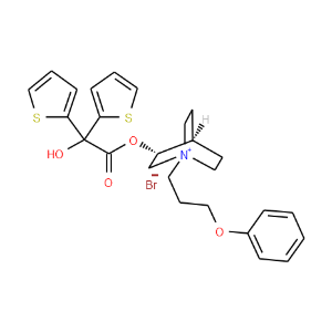 1-Azoniabicyclo[2.2.2]octane,3-[(2-hydroxy-2,2-di-2-thienylacetyl)oxy]-1-(3-phenoxypropyl)-, bromide (1:1),(3R)-