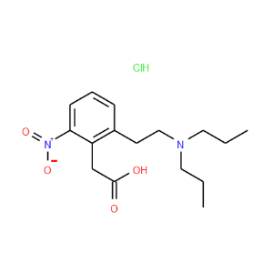 Benzeneacetic acid,2-[2-(dipropylamino)ethyl]-6-nitro-, hydrochloride (1:1)