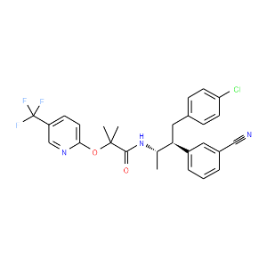 Propanamide,N-[(1S,2S)-3-(4-chlorophenyl)-2-(3-cyanophenyl)-1-methylpropyl]-2-methyl-2-[[5-(trifluoromethyl)-2-pyridinyl]oxy]-