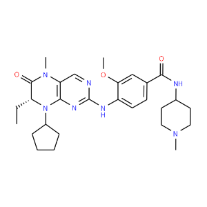 Benzamide,4-[[(7R)-8-cyclopentyl-7-ethyl-5,6,7,8-tetrahydro-5-methyl-6-oxo-2-pteridinyl]amino]-3-methoxy-N-(1-methyl-4-piperidinyl)-