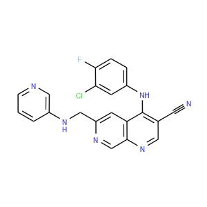 1,7-Naphthyridine-3-carbonitrile,4-[(3-chloro-4-fluorophenyl)amino]-6-[(3-pyridinylmethyl)amino]-