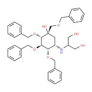 D-epi-Inositol,3,4-dideoxy-4-[[2-hydroxy-1-(hydroxymethyl)ethyl]amino]-2-C-[(phenylmethoxy)methyl]-1,5,6-tris-O-(phenylmethyl)-