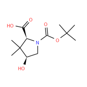 1,2-Pyrrolidinedicarboxylic acid, 4-hydroxy-3,3-dimethyl-, 1-(1,1-dimethylethyl) ester, (2S,4S)-