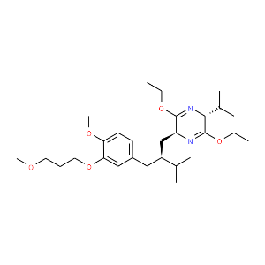 Pyrazine,3,6-diethoxy-2,5-dihydro-2-[(2S)-2-[[4-methoxy-3-(3-methoxypropoxy)phenyl]methyl]-3-methylbutyl]-5-(1-methylethyl)-,(2S,5R)-