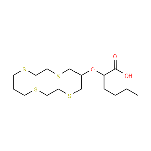 Hexanoic acid, 2-(1,4,8,11-tetrathiacyclotetradec-6-yloxy)-