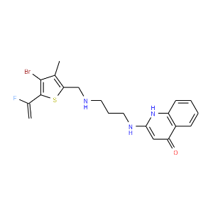 4(1H)-Quinolinone,2-[[3-[[[4-bromo-5-(1-fluoroethenyl)-3-methyl-2-thienyl]methyl]amino]propyl]amino]-