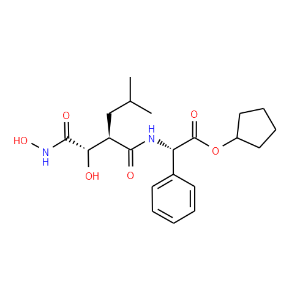 Benzeneacetic acid, ?-[[(2R)-2-[(1S)-1-hydroxy-2-(hydroxyamino)-2-oxoethyl]-4-methyl-1-oxopentyl]amino]-,cyclopentyl ester, (aS)-