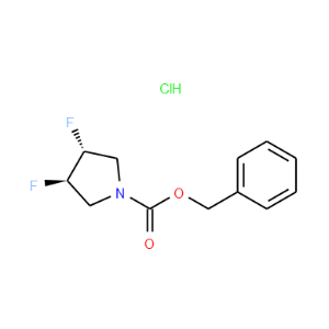1-Pyrrolidinecarboxylic acid, 3,4-difluoro-, phenylmethyl ester, hydrochloride (1:1), (3R,4R)-