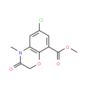 2H-1,4-Benzoxazine-8-carboxylic acid, 6-chloro-3,4-dihydro-4-methyl-3-oxo-, methyl ester