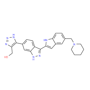 1H-1,2,3-Triazole-5-methanol,4-[3-[5-(1-piperidinylmethyl)-1H-indol-2-yl]-1H-indazol-6-yl]-