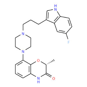 2H-1,4-Benzoxazin-3(4H)-one,8-[4-[3-(5-fluoro-1H-indol-3-yl)propyl]-1-piperazinyl]-2-methyl-, (2R)-