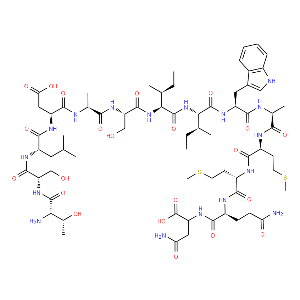 L-Asparagine,L-threonyl-L-seryl-L-leucyl-L-a-aspartyl-L-alanyl-L-seryl-L-isoleucyl-L-isoleucyl-L-tryptophyl-L-alanyl-L-methionyl-L-methionyl-L-glutaminyl-