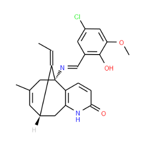 5,9-Methanocycloocta[b]pyridin-2(1H)-one,5-[[(5-chloro-2-hydroxy-3-methoxyphenyl)methylene]amino]-11-ethylidene-5,6,9,10-tetrahydro-7-methyl-,(5R,9R,11E)-