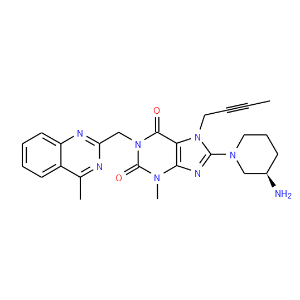 1H-Purine-2,6-dione,8-[(3R)-3-amino-1-piperidinyl]-7-(2-butyn-1-yl)-3,7-dihydro-3-methyl-1-[(4-methyl-2-quinazolinyl)methyl]-