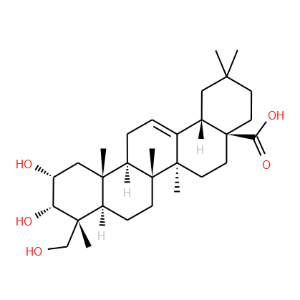 Olean-12-en-28-oic acid, 2,3,23-trihydroxy-, (2a,3a,4a)- - Click Image to Close