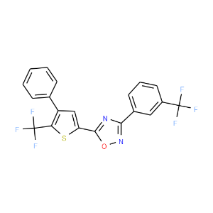 5-[4-Phenyl-5-(trifluoromethyl)-2-thienyl]-3-[3-(trifluoromethyl)phenyl]-1,2,4-oxadiazole