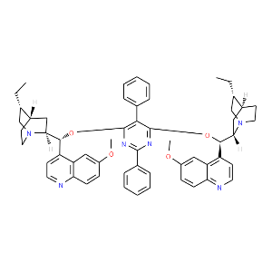 4-[(R)-[(4R)-5-ethyl-1-azabicyclo[2.2.2]octan-2-yl]-[6-[(R)-[(5R)-5-ethyl-1-azabicyclo[2.2.2]octan-2-yl]-(6-methoxyquinolin-4-yl)methoxy]-2,5-diphenylpyrimidin-4-yl]oxymethyl]-6-methoxyquinoline