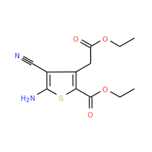 Ethyl 5-amino-4-cyano-3-(2-ethoxy-2-oxoethyl)thiophene-2-carboxylate - Click Image to Close