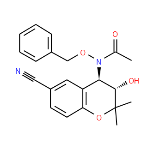 N-[(3S,4R)-6-cyano-3,4-dihydro-3-hydroxy-2,2-dimethyl-2H-1-benzopyran-4-yl]-N-(phenylmethoxy)acetamide