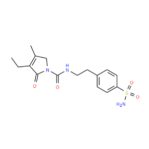 4-[2-[(3-Ethyl-4-methyl-2-oxo-3-pyrrolin-1-yl)carboxamido]ethyl]benzenesulfonamide - Click Image to Close