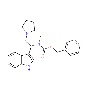 1-Pyrrolidin-2-(N-Cbz-n-methyl)amino-2-(3'-indole)ethane