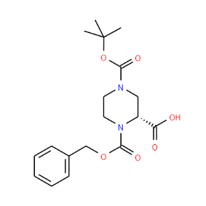 (2R)-1-[(Benzyloxy)carbonyl]-4-{[(2-methyl-2-propanyl)oxy]carbonyl}-2-piperazinecarboxylic acid - Click Image to Close