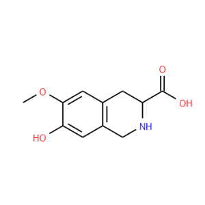 1,2,3,4-Tetrahydro-7-hydroxy-6-methoxy-3-isoquinoline carboxylic acid - Click Image to Close
