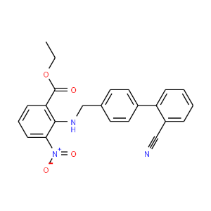 Ethyl 2-(((2'-cyano-[1,1'-biphenyl]-4-yl)methyl)amino)-3-nitrobenzoate - Click Image to Close