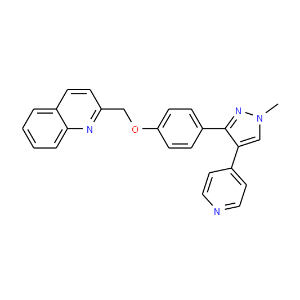 2-[(4-(1-Methyl-4-(pyridin-4-yl)-1H-pyrazol-3-yl)phenoxy)methyl]quinoline