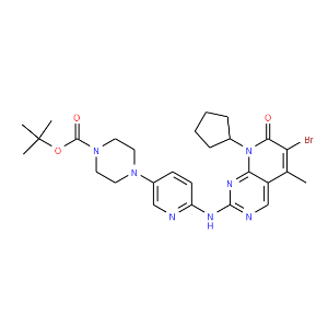 4-[6-(6-Bromo-8-cyclopentyl-5-methyl-7-oxo-7,8-dihydro-pyrido[2,3-d]pyrimidin-2-ylamino)-pyridin-3-yl]-piperazine-1-carboxylic acid tert-butyl ester