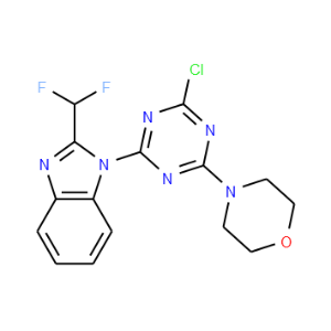 4-(4-chloro-6-(2-(difluoromethyl)-1H-benzo[d]imidazol-1-yl)-1,3,5-triazin-2-yl)morpholine - Click Image to Close