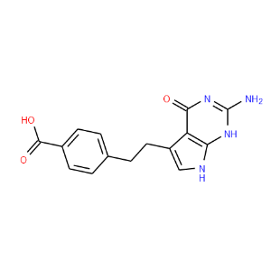 4-[2-(2-Amino-4,7-dihydro-4-oxo-1H-pymol[2,3-d]pyrimodin-5-yl)ethyl]benzoic acid - Click Image to Close