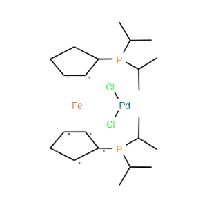1,1'-Bis(di-isopropylphosphino)ferrocene palladium dichloride - Click Image to Close