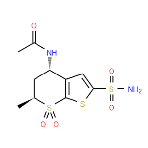 N-6-Methyl-7,7-dioxo-2-sulfamoyl-5,6-dihydro-4H-thieno[2,3-b]thiopyran-4-yl]acetamide