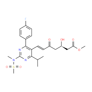 Methyl(+)-(3-R)-7-[4-(4-Fluorophenyl)-6-isopropyl-2-(N-methyl-N-methanesul fonylamino) pyrimidin-5-yl]-3-hydroxy-5-oxo-6(E)-heptenoate