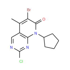 6-Bromo-2-chloro-8-cyclopentyl-5-methylpyrido[2,3-d]pyrimidin-7(8H)-one - Click Image to Close
