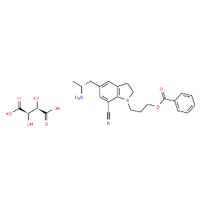5-[(2R)-2-Aminopropyl]-1-[3-(benzoyloxy)propyl]-2,3-dihydro-1H-indole-7-carbonitrile (2R,3R)-2,3-dihydroxybutanedioate - Click Image to Close