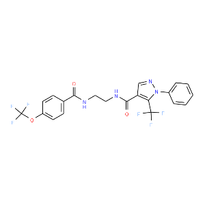 1-Phenyl-N-(2-(4-(trifluoromethoxy)benzamido)ethyl)-5-(trifluoromethyl)-1H-pyrazole-4-carboxamide