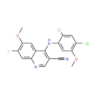 4-[(2,4-Dichloro-5-methoxyphenyl)amino]-7-fluoro-6-methoxy-3-quinolinecarbonitrile - Click Image to Close