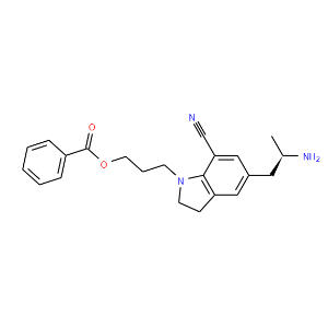 5-(2-Aminopropyl)-7-cyanoindolin-1-yl)propyl benzoate - Click Image to Close