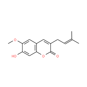 7-Hydroxy-6-methoxy-3-prenylcoumarin - Click Image to Close