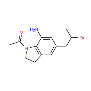 Ethanone, 1-[7-amino-5-(2-bromopropyl)-2,3-dihydro-1H-indol-1-yl]- - Click Image to Close