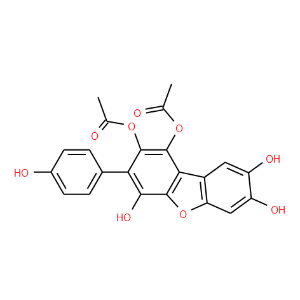 1,2-Diacetoxy-4,7,8-trihydroxy-3-(4-hydroxyphenyl)dibenzofuran - Click Image to Close