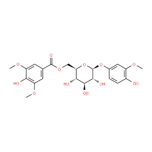 4-Hydroxy-3-methoxyphenyl O-beta-D-6-O-syringate-glucopyranoside - Click Image to Close