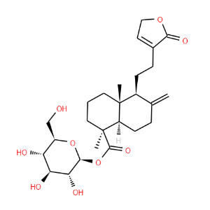 19-[(beta-D-Glucopyranosyl)oxy]-19-oxo-ent-labda-8(17),13-dien-16,15-olide - Click Image to Close