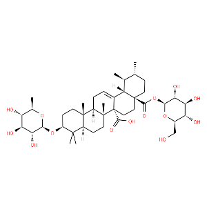 Quinovic acid 3-O-(6-deoxy-beta-D-glucopyranoside) 28-O-beta-D-glucopyranosyl ester - Click Image to Close